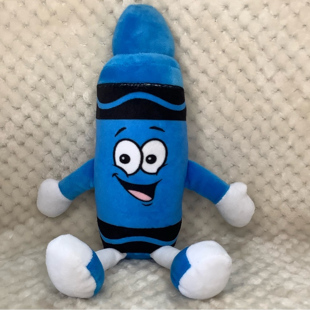 Hallmark 2023 Cerulean Blue Crayon Plush 12 in Stuffed Toy 🖍️